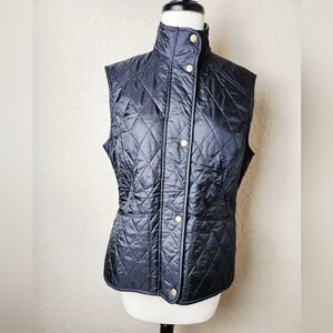 Barbour Summer Liddesdale Gilet Quilted Vest Womens Black Size 8